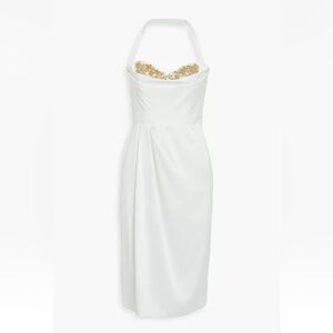 NWT Marchesa Satin Sheath Dress